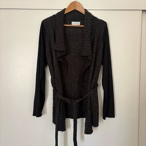 Jessica Simpson Black and Charcoal Cardigan Sweater
